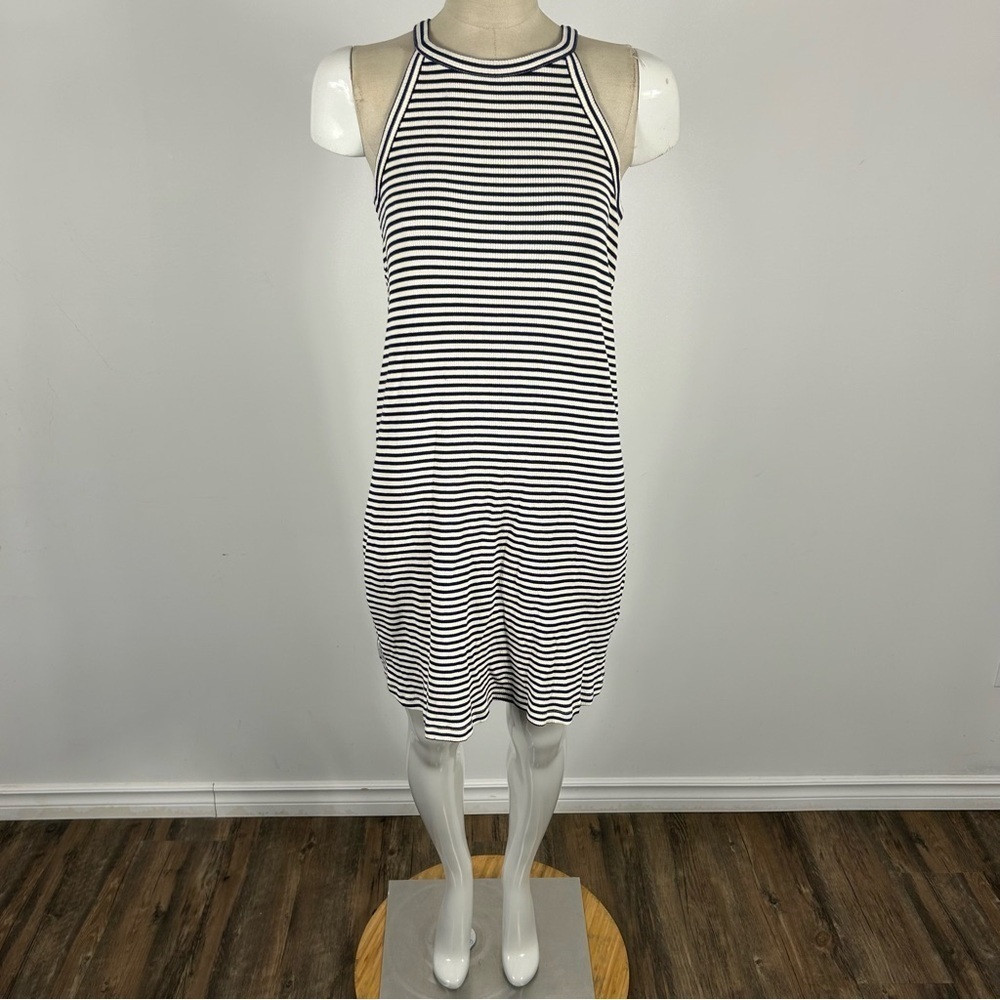 💕 Madewell Navy and White Striped dress S